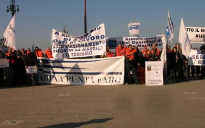 MANIFESTAZIONE CONTRO L'AFFOSSAMENTO DEL DIPORTO NAUTICO A TRIESTE: PRESENTE IL BACINO LIGNANESE