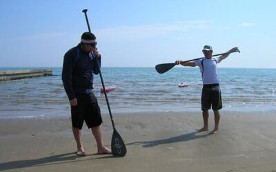 STAND UP PADDLING 23.03.2012: GLI ATLETI LIGNANESI IN ALLENAMENTO IN VISTA DI LIGNANO SUP RACE 2012