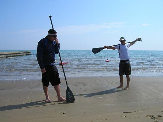 STAND UP PADDLING 23.03.2012: GLI ATLETI LIGNANESI IN ALLENAMENTO IN VISTA DI LIGNANO SUP RACE 2012