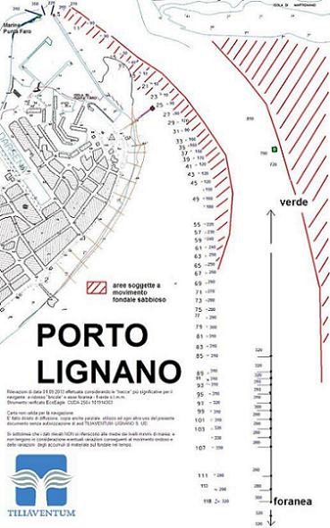 PASSO MARITTIMO PORTO LIGNANO (ADRIATICO-LAGUNA MARANO):EFFETTUATI I RILIEVI DELLE PROFONDITA'