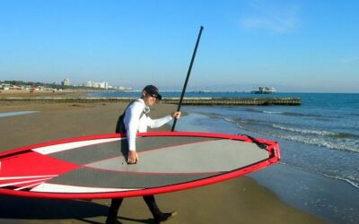 SOLEGGIATISSIMA DOMENICA 15 DICEMBRE A LIGNANO S.: SUP IN ACQUA