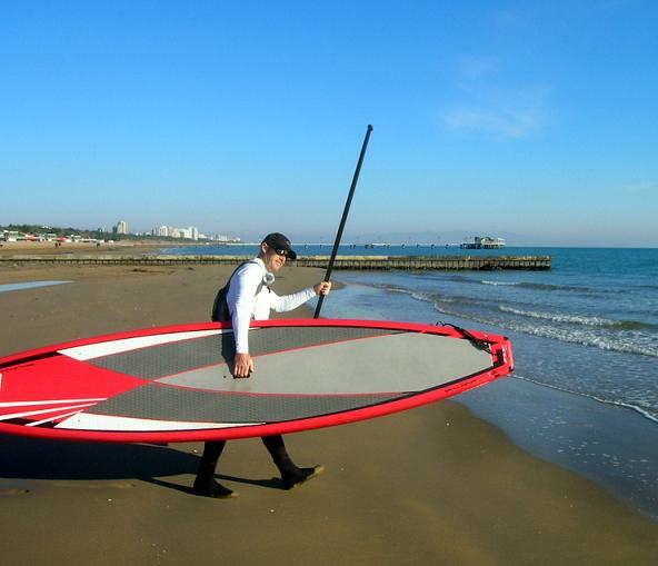 SOLEGGIATISSIMA DOMENICA 15 DICEMBRE A LIGNANO S.: SUP IN ACQUA