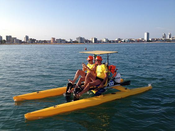 ITALIA IN PEDALO' 2015: PRIMA NAVIGAZIONE A BUON FINE