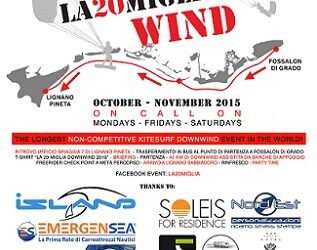 KITESURF: LA 20 MIGLIA DOWNWIND Fossalon di Grado-Lignano S. UD ottobre-novembre 2015