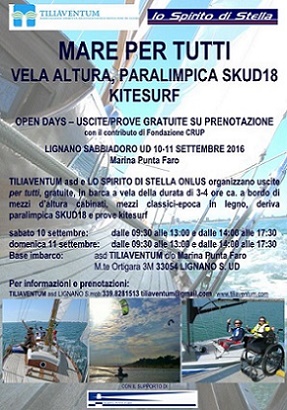 MARE PER TUTTI:VELA ALTURA E PARALIMPICA SKUD18