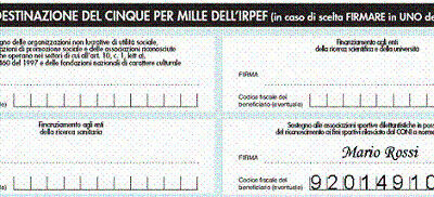 DESTINATE IL 5 X 1000 A TILIAVENTUM E AI PROGETTI MARE PER TUTTI