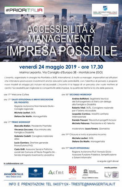 ACCESSIBILITA' E MANAGEMENT: IMPRESA POSSIBILE... con Tiliaventum
