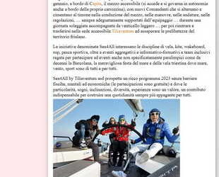 La Gazzetta dello Sport parla di vela per tutti Sea4All a Lignano