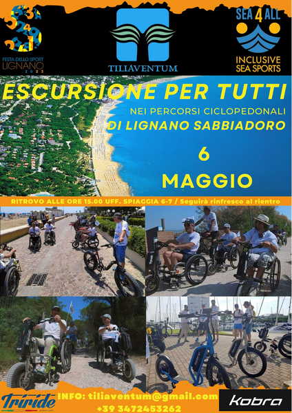 Escursione per tutti nei percorsi ciclopedonali di Lignano 6 maggio 2023