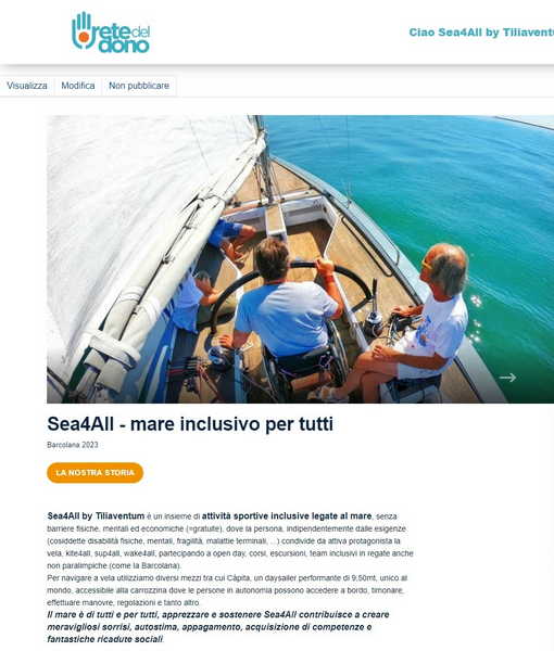 Sea4All - abbiamo attivato raccolta fondi