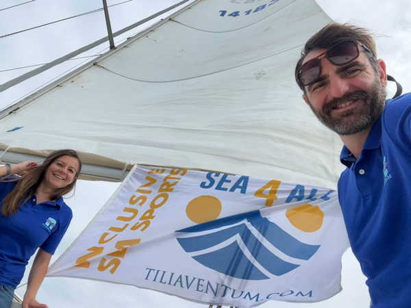 Daniela e Nicola a bordo di Aylin a Trieste sabato 1 giugno