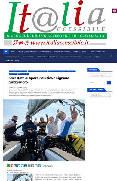 ItaliaAccessibile riporta le attività inclusive Sea4All by Tilitaventum