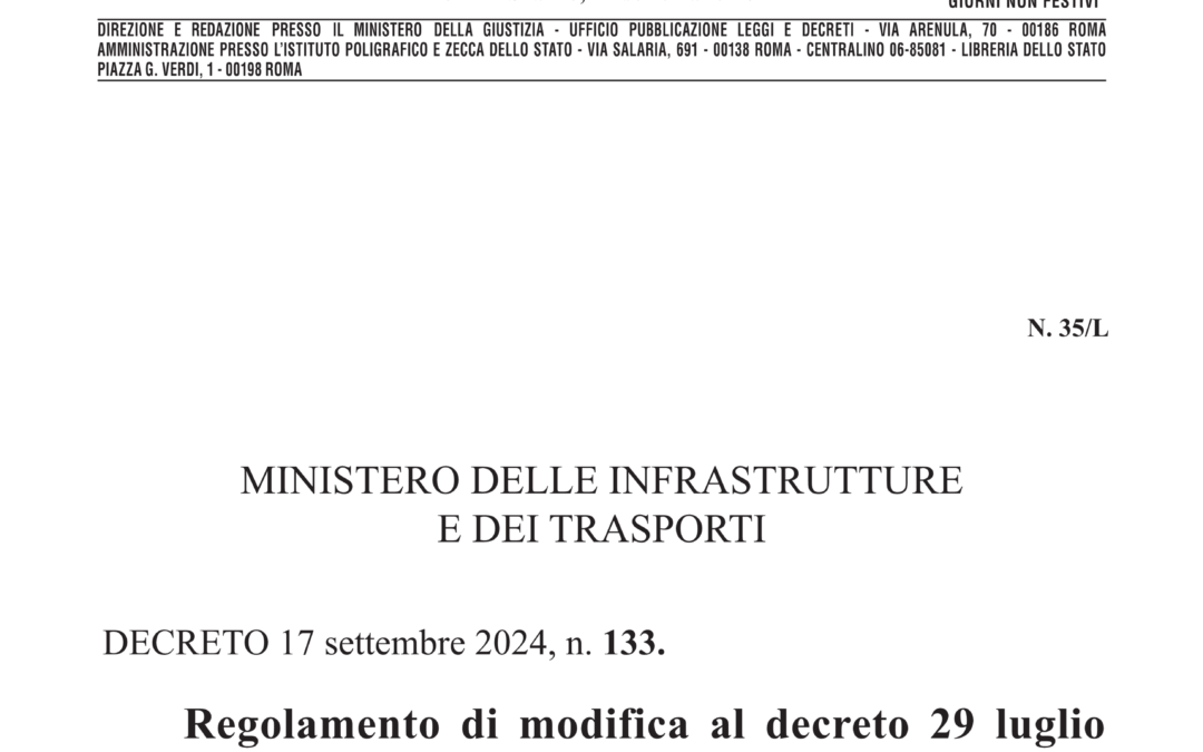 Regolamento Codice Nautica Diporto: pubblicato in G.U.