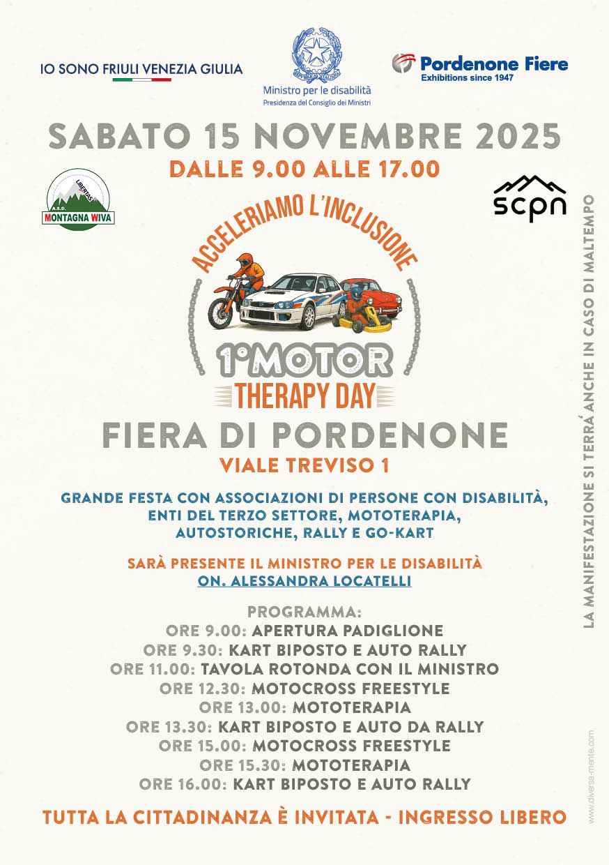Sea4All-Tiliaventum al Motor Therapy Day – Fiera Pordenone 15.11.2025 Sea4All-Tiliaventum al Motor Therapy Day - Fiera Pordenone 15/11/2025