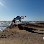 Bora soleggiata a Lignano 30 aprile kiter in mare