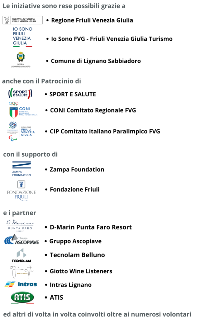 Tutti a veleggiare in Friuli Venezia Giulia con Sea4All Tiliaventum - Domenica 14 giugno esercitazioni in vista delle Patenti Nautiche 1 Elenco Sponsors 15.06.2026