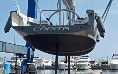 Brevissima sosta manutentiva per i mezzi nautici accessibili Càpita e 4All nei Cantieri D-Marin-Punta Faro