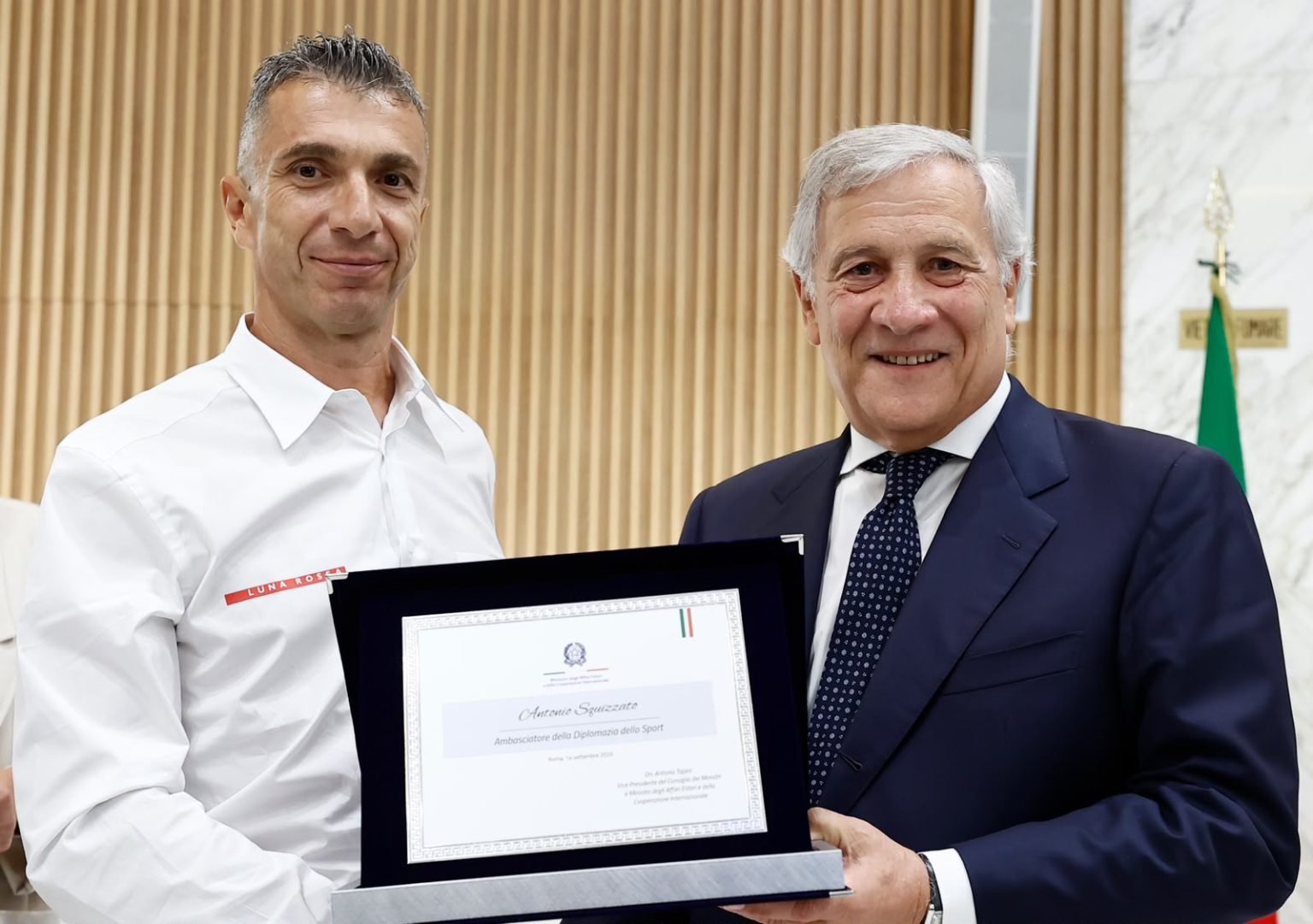 Squizzato nominato Ambasciatore dello Sport 15.09.2026