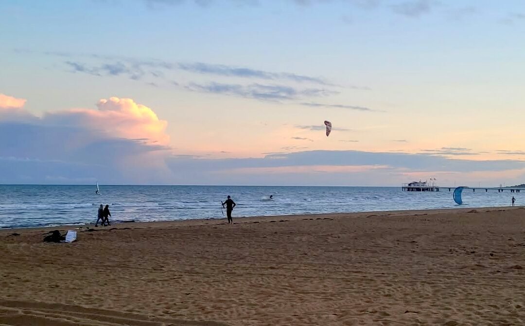 Maltempo e Bora a Lignano kite in mare