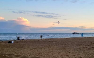 Maltempo e Bora a Lignano kite in mare